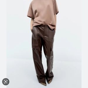 Zara faux leather pants